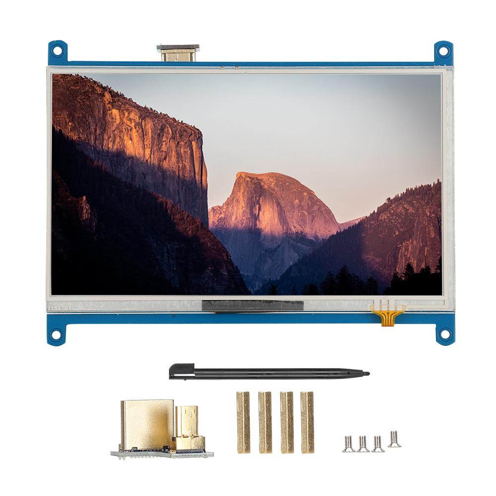 7palcový dotykový displej s rozlišením 1024x600 a podsvícením, HDMI, pro Raspberry Pi 4B