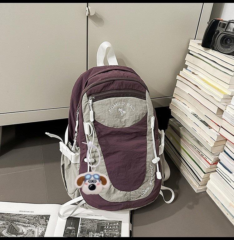 Schoolbag New Mori Ins High Value Fresh and Sweet Contrasting Color Splicing Backpack Couple Light Travel Mountaineering Backpack