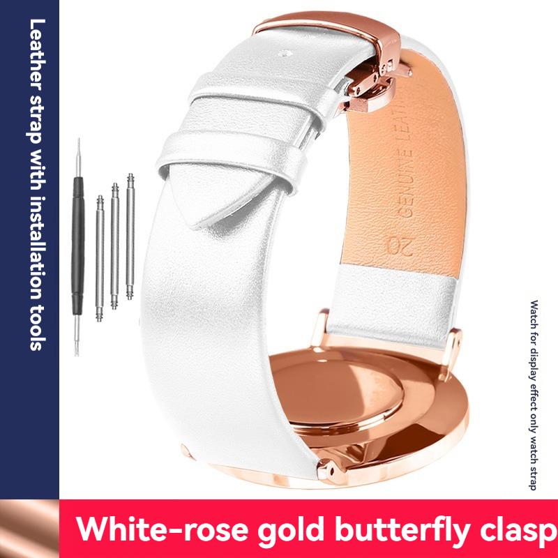 

Ultra-thin leather Watch strap For Tissot dw Longines ck Rossini Women s cowhide Watchband Black 12mm 14mm 15mm 16mm 18mm 20mm 15mm