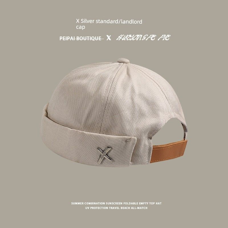 

Chinese Landlord Hat Women s Spring/Summer Niche New Style Street All-Match Trendy Painter Cap Hip Hop Retro Make Face Look Smaller Skullcap Men C2584 Silver Standard X floor cap beige M(56-58cm)