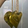 3D Metal Heart-shaped Decorative Bell With Hanging Rope Made Of Old Brass Bell Heart-shaped Bell Home Decoration Accessories