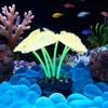 Corallo Anemone Falso Fluorescente in Silicone Luminoso per Decorazione Acquario