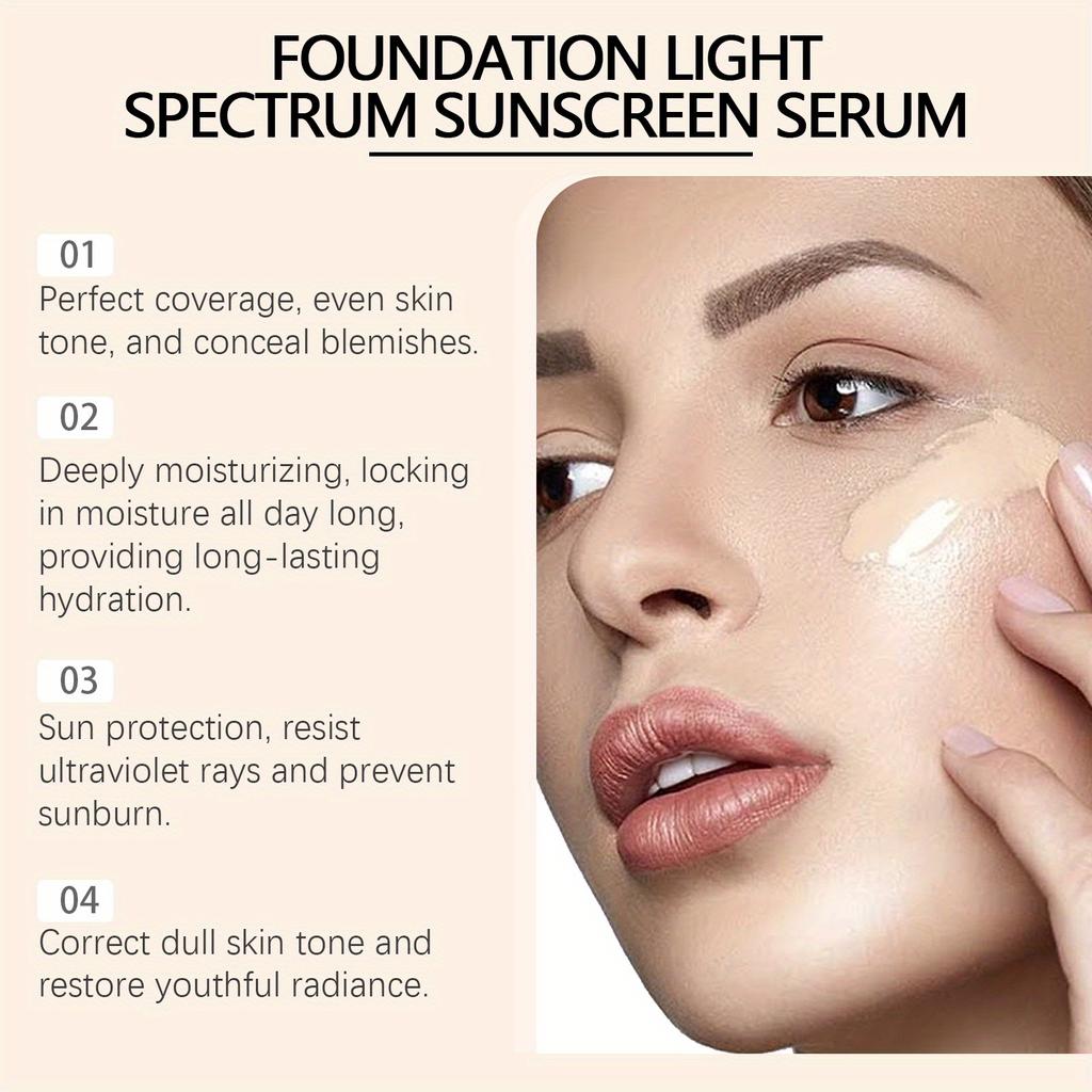 Temperature-changing Liquid Foundation, Natural Light Concealer, Deep Moisturizing Texture, Gentle Brightening and Rejuvenating Skin