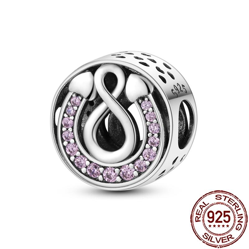 Charms Copper Lucky Horseshoe Clover Dreamcatcher Feather Dangle Beads Fit Bracelet Necklace Women Diy Jewelry