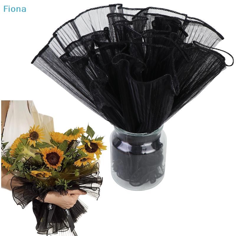 Ruffled Tulle Flower Wrapping Mesh, Wave Edge Gauze Fabric for Bouquet Wrapping & Wedding Decor