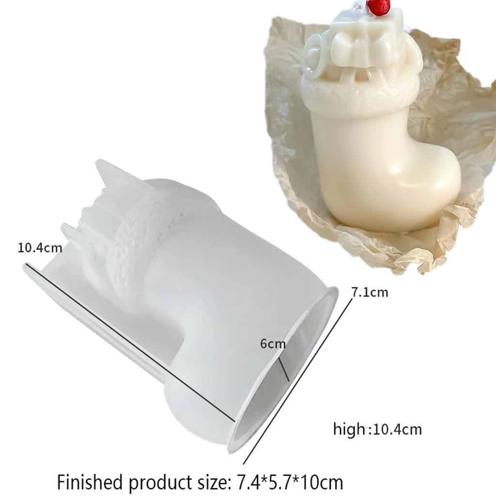 DIY Vánoční svíčka Silikonová forma 3D Vánoční sněhulák Los Zvonek Ponožky Vonný sádrový pryskyřičný odlitek Slavnostní párty dekorace Řemeslný dárek