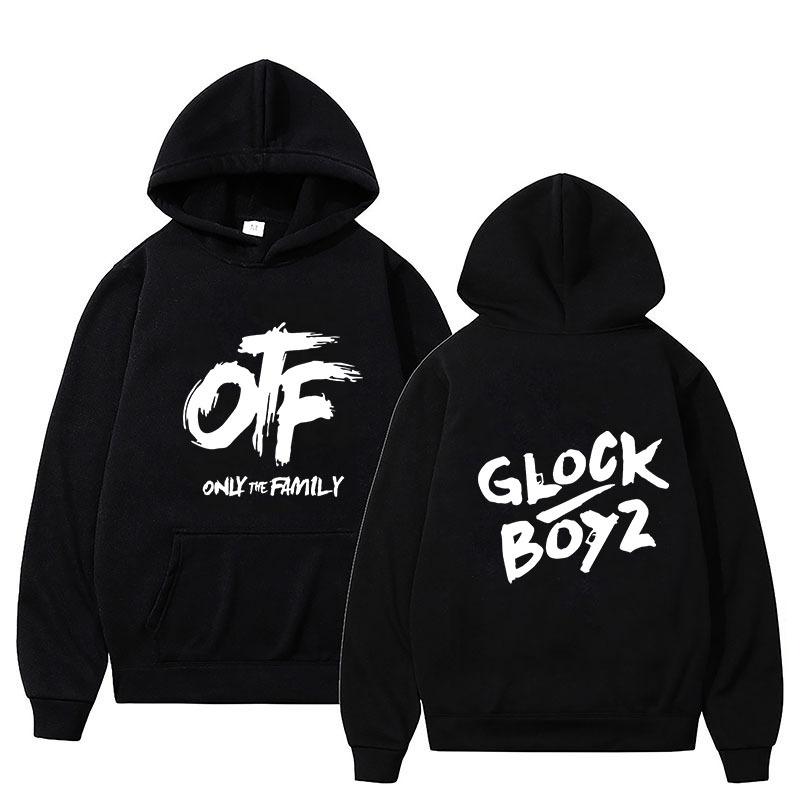 OTF letter print men's hoodie street style men and women couples universal adult autumn and winter comic pattern