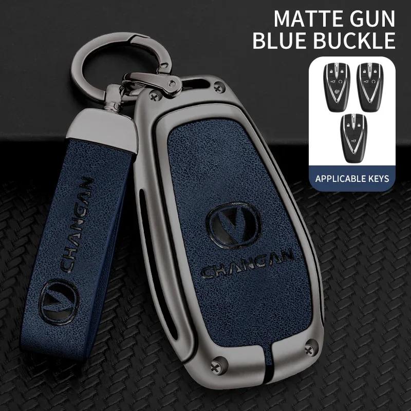 

Alloy Leather Car Key Case Cover for Changan Uni-V Uni-T UNI-S UNI-Z UNI-K 2022 2023 2024 2025 Remote control protective cover (as the picture,For Changan)