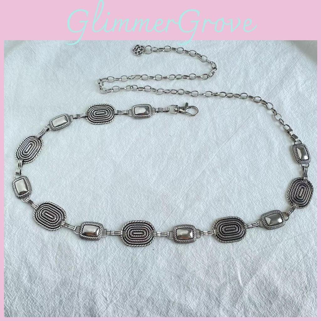 Metal Elegant Women Waist Belt With Vintage Carved Design For Wear Everyday