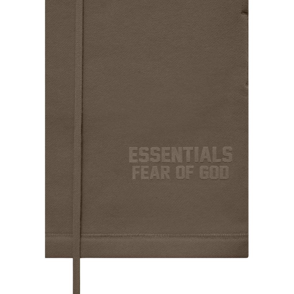 Fear of God Essentials Fleece Sweatpants With Logo Print And Drawstring Men Bottoms Wood-Brown FOG-FW22-031