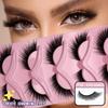 1Pc European and American style 5-pair fox-style Slanted Natural One-piece Black Cat-eye False Eyelashes
