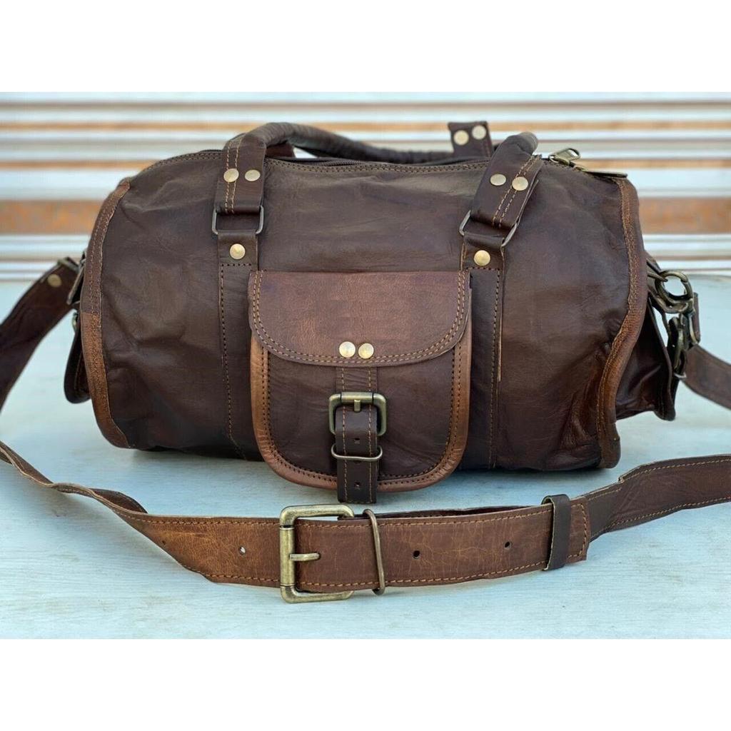 Dámská cestovní taška do posilovny přes rameno z hovězí kůže