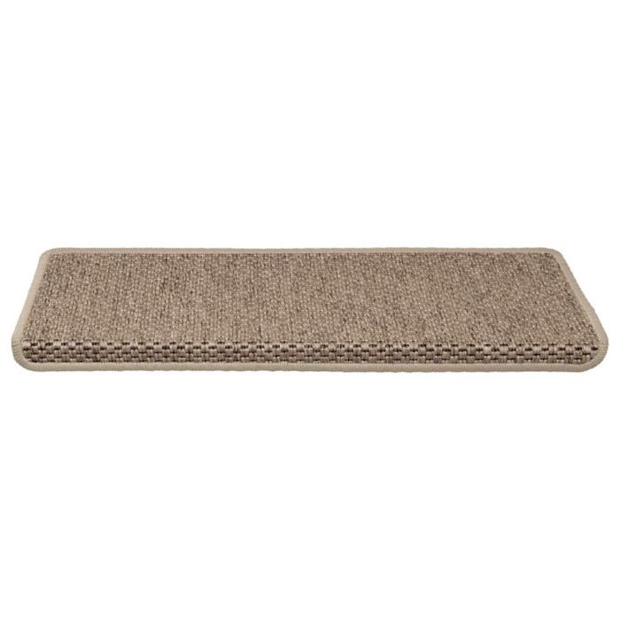 VidaXL Tapis d'escalier autocollants 30 pcs 65x21x4 cm sable, bande de roulement, tapis de bande de roulement d'escalier, 3365891