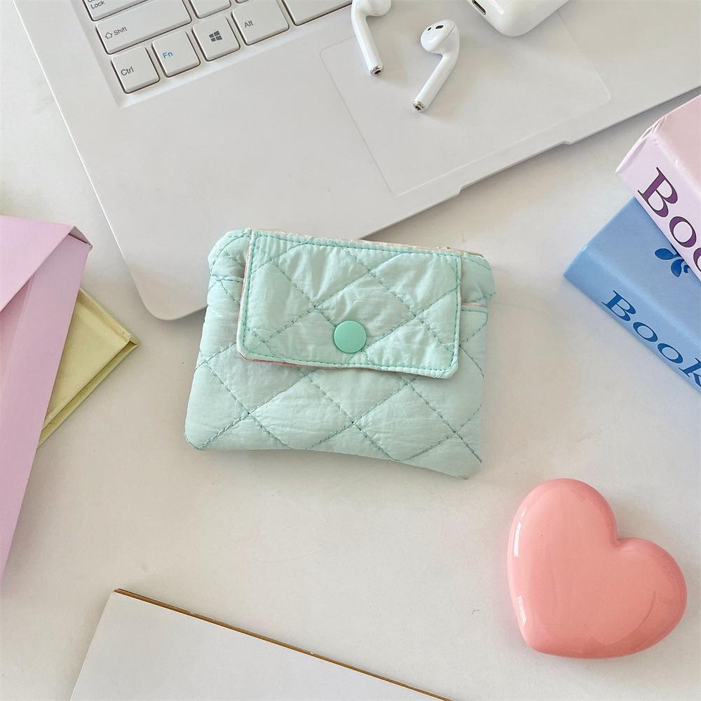 Cute Mini Coin Purse Simple Zipper Kid Storage Pouch Money Pocket Solid Color Coin Key Bag Women Men Cute Wallet Mini Purse