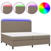 VidaXL Slat Bed Base with Mattress and LED, Upholstered Bed, Double Bed, Adult Bed for Interior Bedroom, 3135065