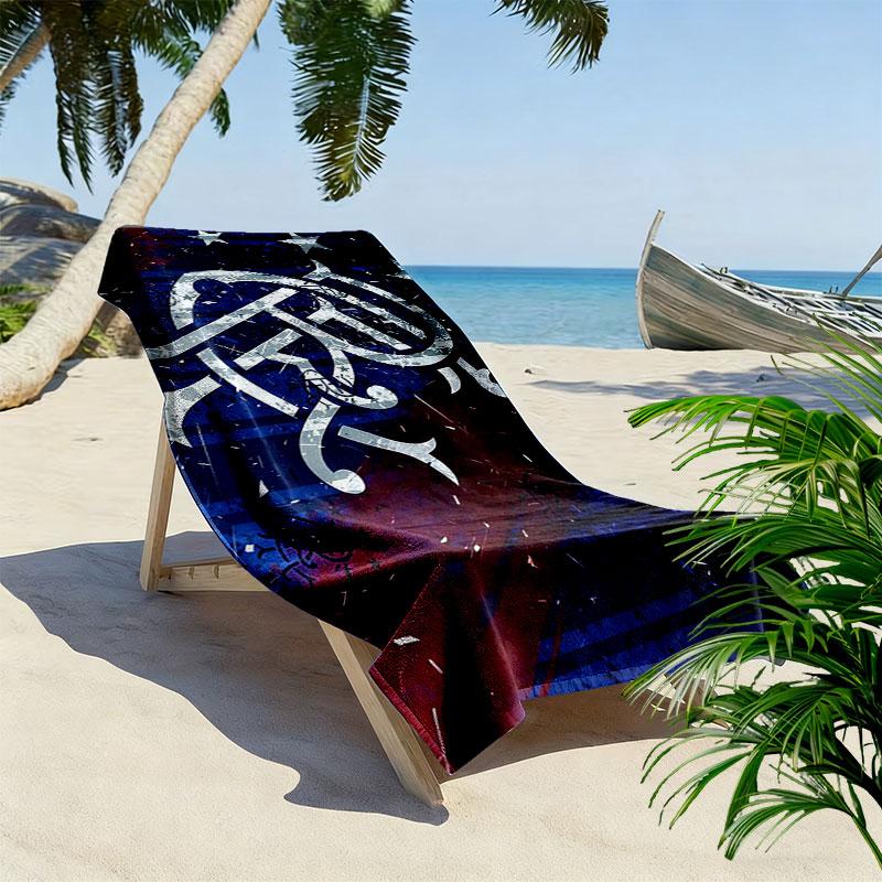 Rangers FC Print Beach Towel, Large Soft Quick Dry Towel for Beach Camping Swimming