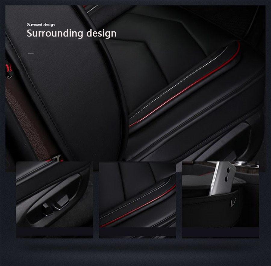 Universal New 6D Car Seat Cover 5 Seats Seat Cushion,senior Microfiber Leather+sponge Layer Seat Cushion, Senior...