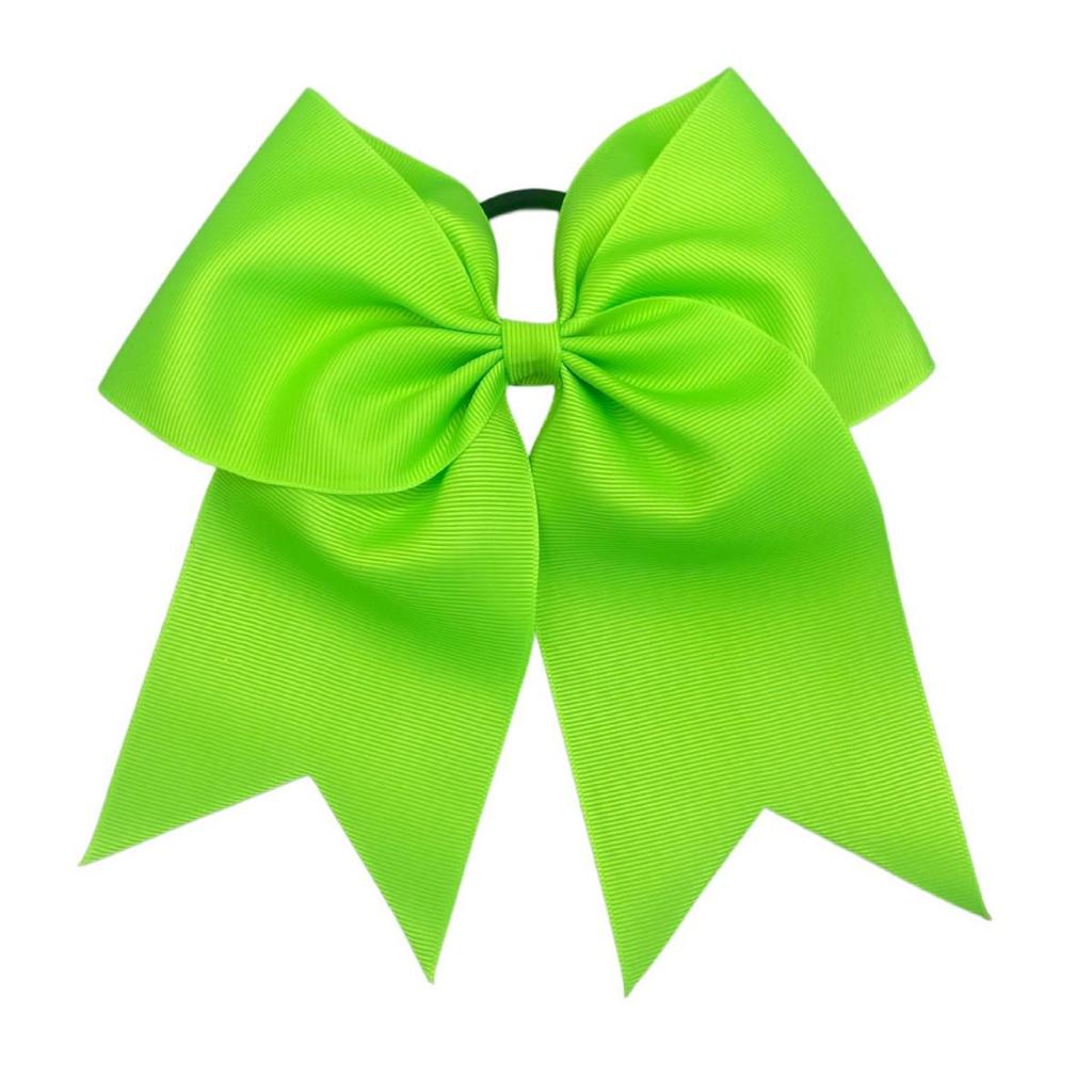 Two-Color Swallowtail Leather Bow Children's Hair Tie for Cheerleading