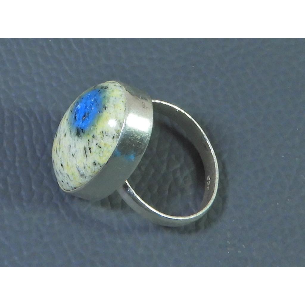 Natural K2 Jasper Solid 925 Sterling Silver Handmade Oval Ring Size US-9.5 MK-25