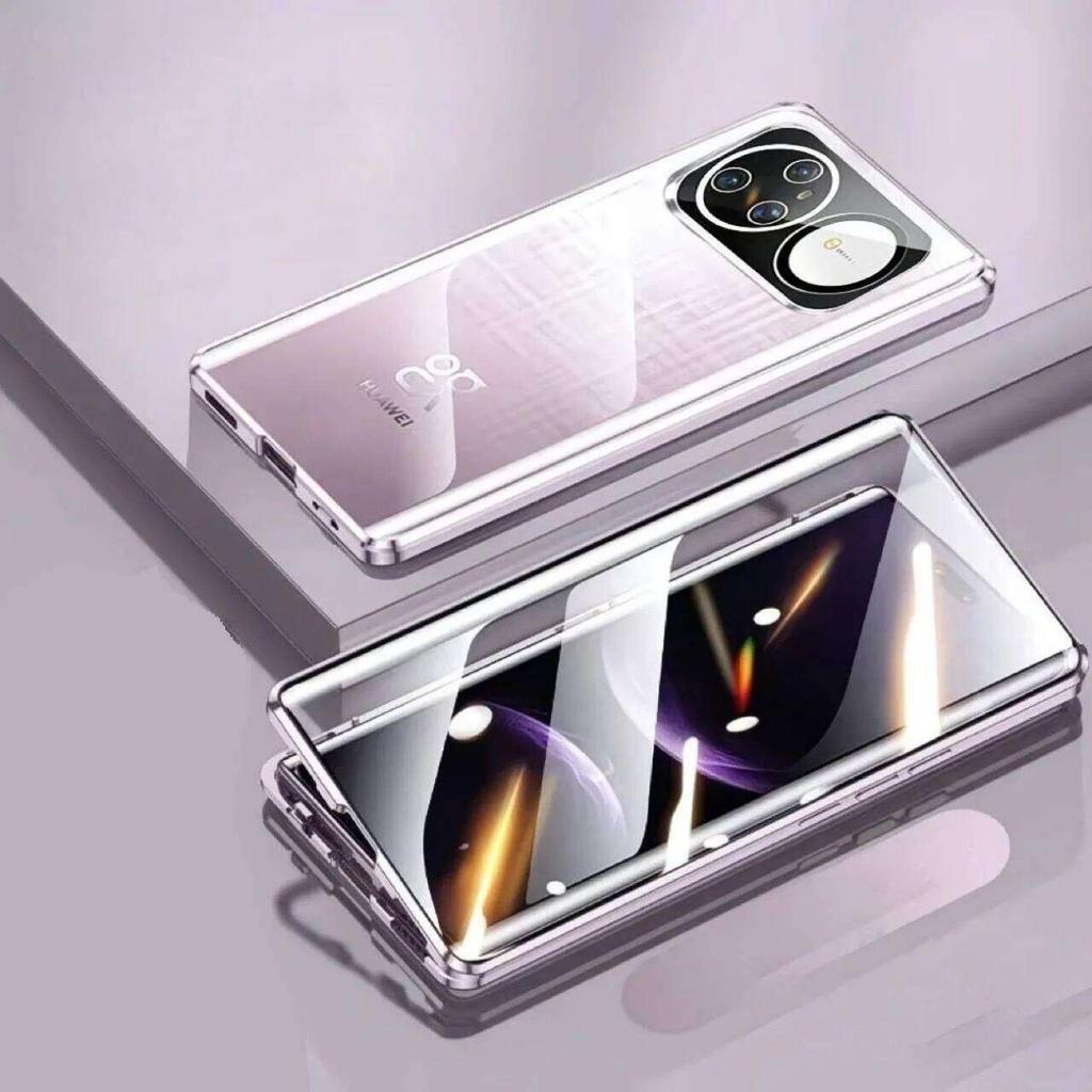 Magnetic Case for Huawei nova15 nova 14 13 12 11 10 9 SE Pro Ultra with Metal Frame Double Sided Tempered-Glass Cover Phone Bumpers