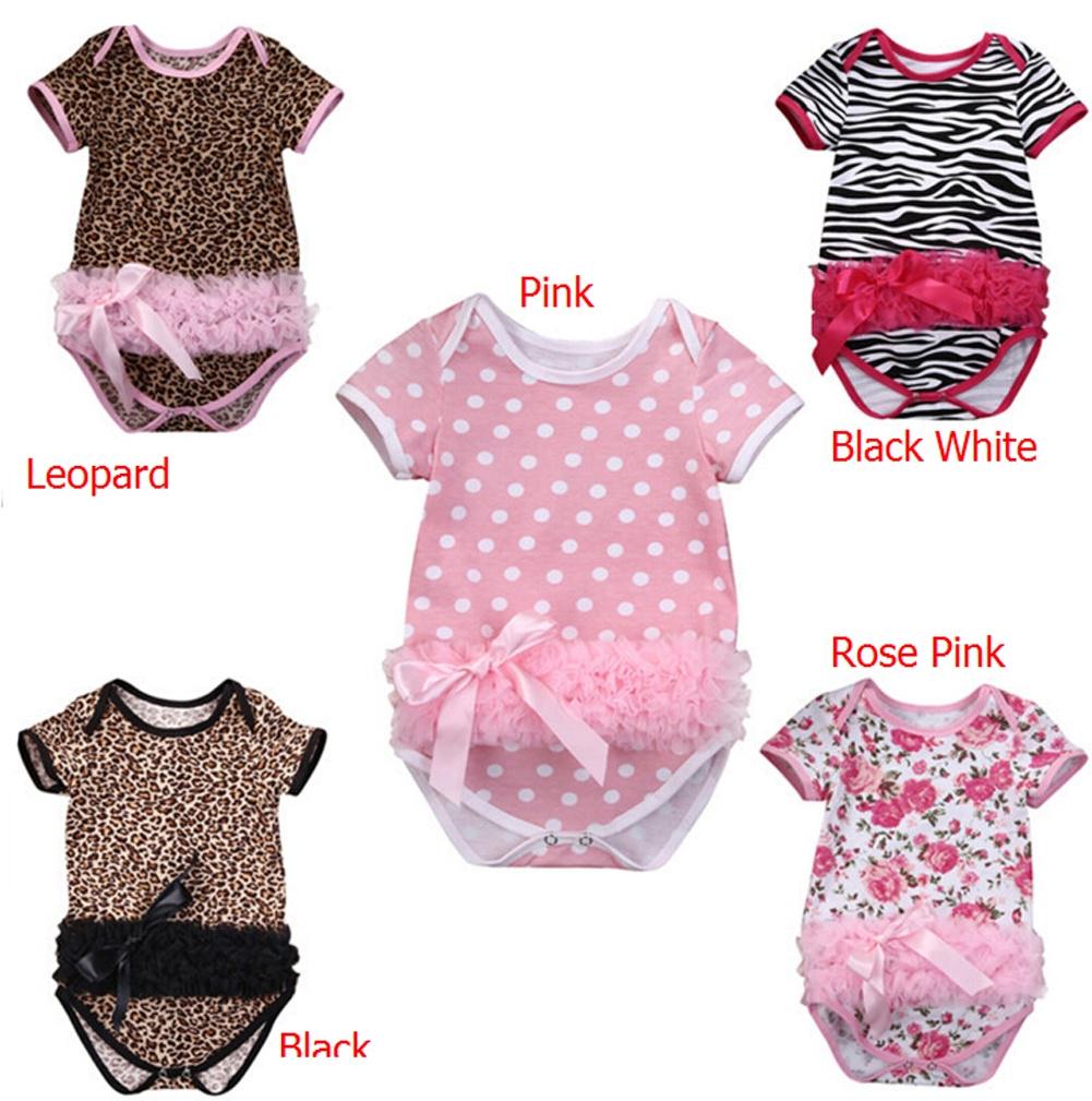 Newborn Baby Girls Full Flower Striped Sleeveless Romper Bubble Layers Jumpsuit Bodysuit