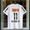Heren T-shirt 2026 Zomer Klassiek Santossi Puur Katoen Voetbalshirt Retro Kleine Neymar Voetbal Volwassen Mannen en Vrouwen