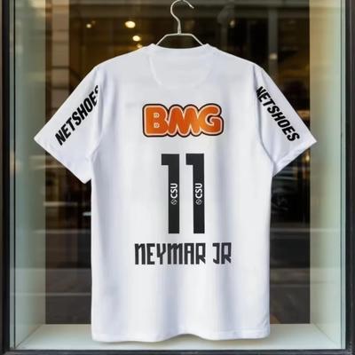 Herren T-Shirt 2026 Sommer Klassisch Santossi Reine Baumwolle Fußballtrikot Retro Kleiner Neymar Fußball Erwachsene Herren und Damen