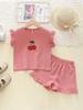 Summer Cherry Blossom Lace Shorts for Girls, Ages 1-8 - Korean Style