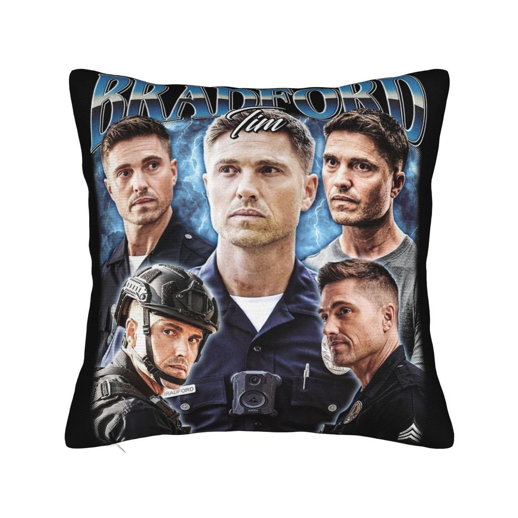 Tim Bradford Eric Winter The Rookie Pink Flag Pillowcase Printed Cushion Cover Decorations Pillow Case Cover Home Square