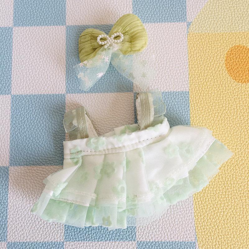 בגדי בובת קטיפה ויניל חמודה 17 ס"מ קופסה עיוורת - תליון LaBuBu שמלת אביזרים