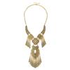 Ethnic Style Simulation Gemstone Decoration Women Necklace With Design Tassel