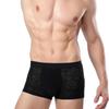 Men's Breathable Transparent Boxer Briefs Sexy Underwear Panties Briefs