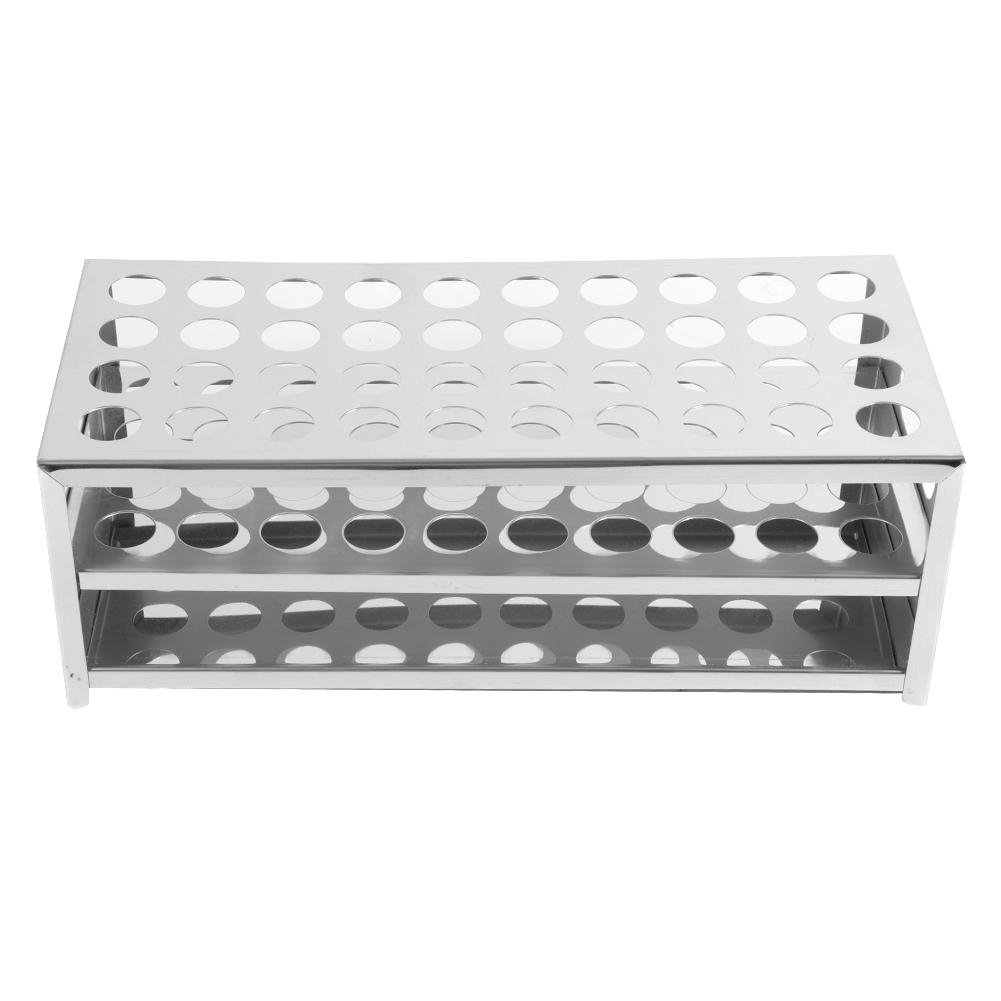 304 Stainless Steel Punch Plate Test Tube Rack 40 Holes Large Capacity Test Tube Holder