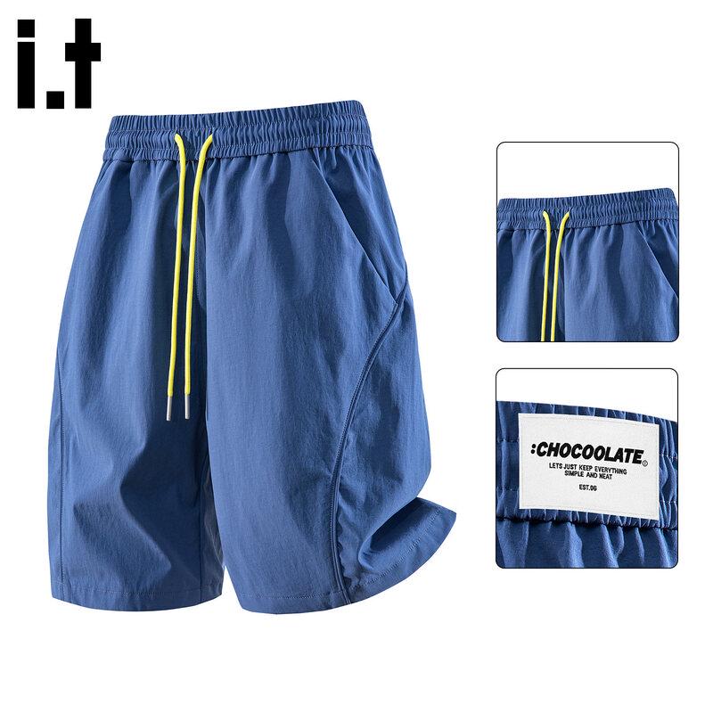 CHOCOOLATEit Men s Ice Silk Quick-Dry Patchwork Shorts 3XL