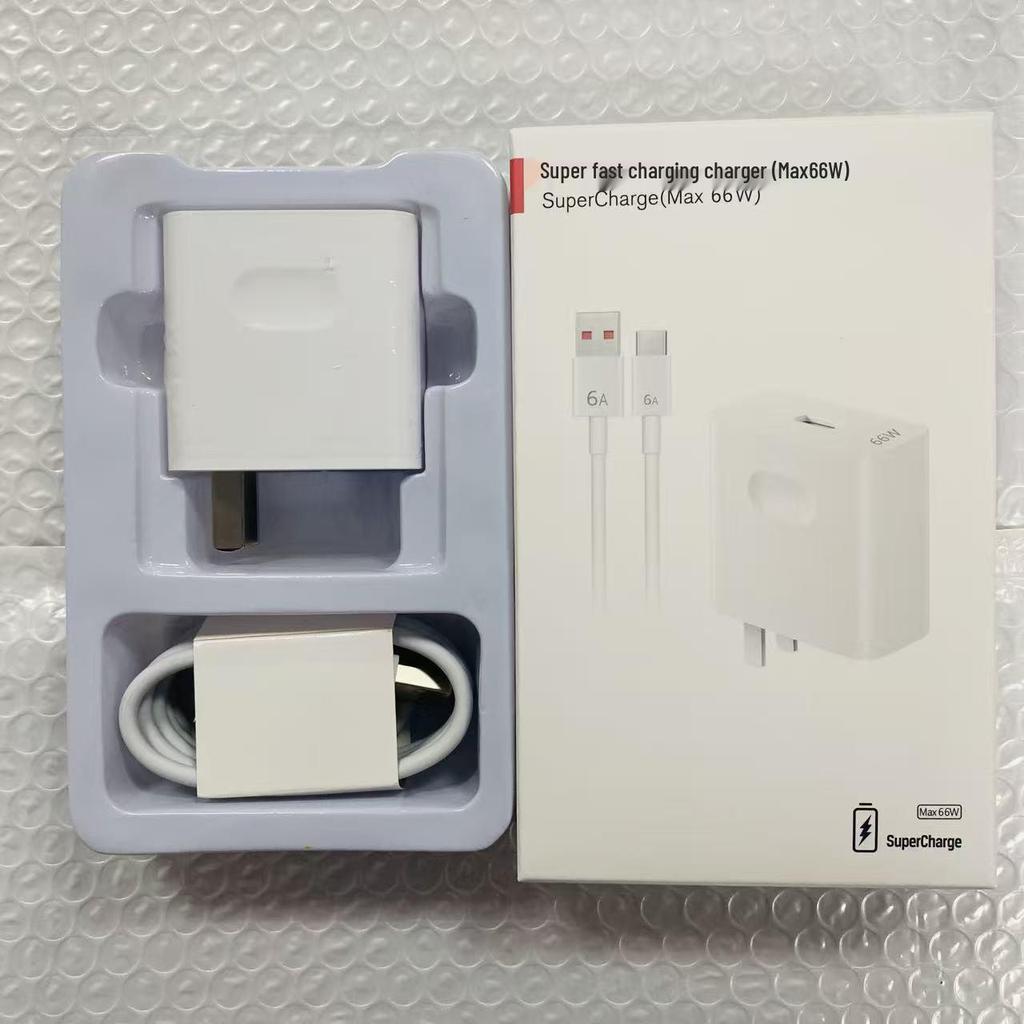 66W Super Fast Charger with Data Cable for Android, Huawei, and Xiaomi Devices
