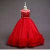 Baby Girls Flower Princess Lace Ball Gown Party Long Dress For Brithday Wedding Teenager Kids Christmas Dresses Children Clothes