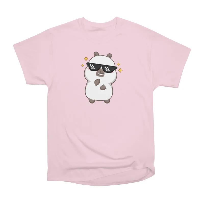 

Men Casual Shirts Short Sleeves CAPYBARA WHITE COOL Pink Tees Oversized T-shirts S розовый