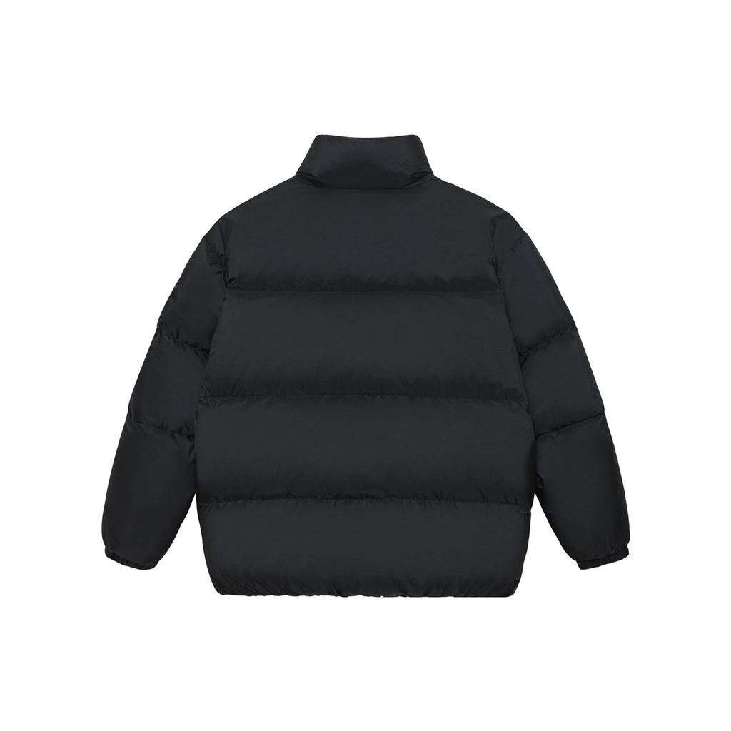 Li-Ning Side Print Zippered Down Jacket Men Outerwear Black AYMS243-1