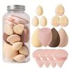 12 14 Pcs Makeup Sponge Blender Beauty Egg for Foundation Powder Application with Storage Bottle Powder Puff Makeup Sponge Set