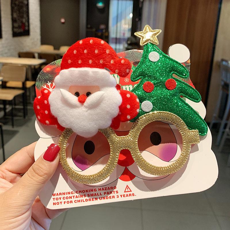 Christmas Glasses Frame Santa Claus Christmas Tree Elk Merry Christmas Glasses Props Christmas Decorations Party Decorations