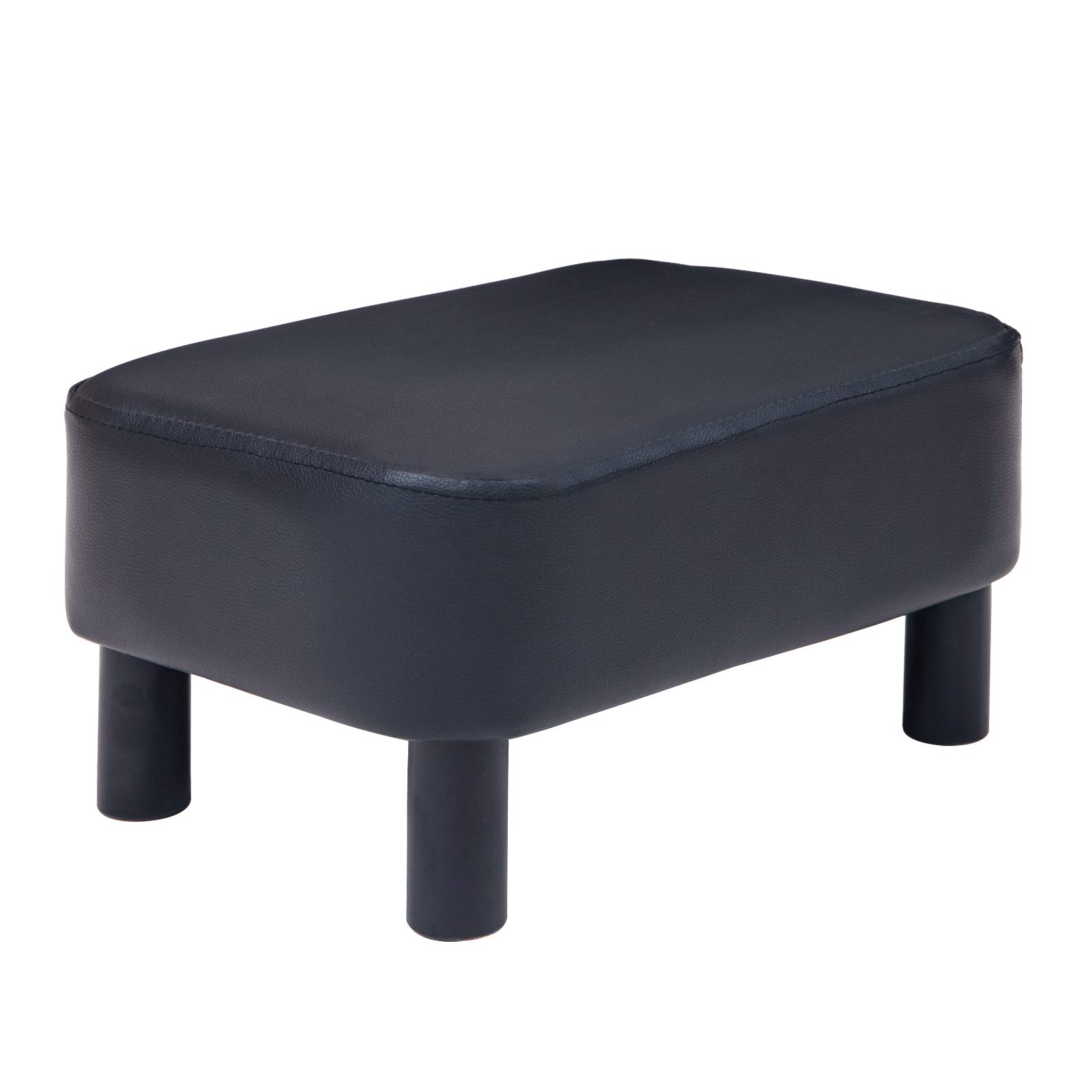 

IBUYKE Small Suitable for Living and 80kg Weight Ottoman, High-Resilience Stool, Rooms, Entryways, Bedrooms, Capacity, Non-Slip, Square, Brown, чёрный