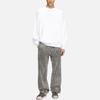 Diesel FW24 Embroidered Logo Solid Color Round Neck Drop Shoulder Long Sleeve Sweatshirt Men Sweatshirt White A037900JYYJ-100
