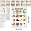 12pcs Low Sugar Food Chart Low Carb Diet Nutrition List Food Information Guide Poster for Dad mother Grandpa Grandma Elderly