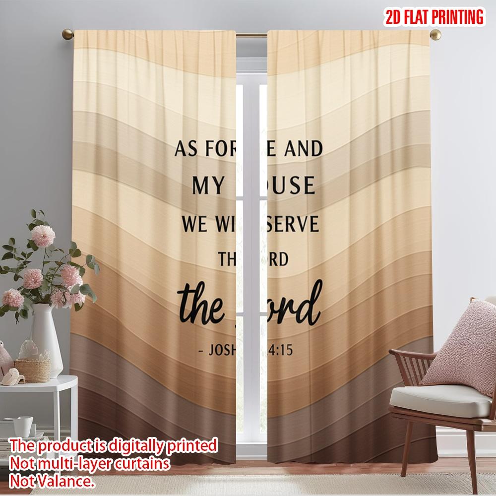 

2pcs 2D flat printing Drapes Joshua House Serve Lord Polyester Without Electricity Festive Wall Decor Use for Multipurpose Event 52.50×116.00 CM 2pcs