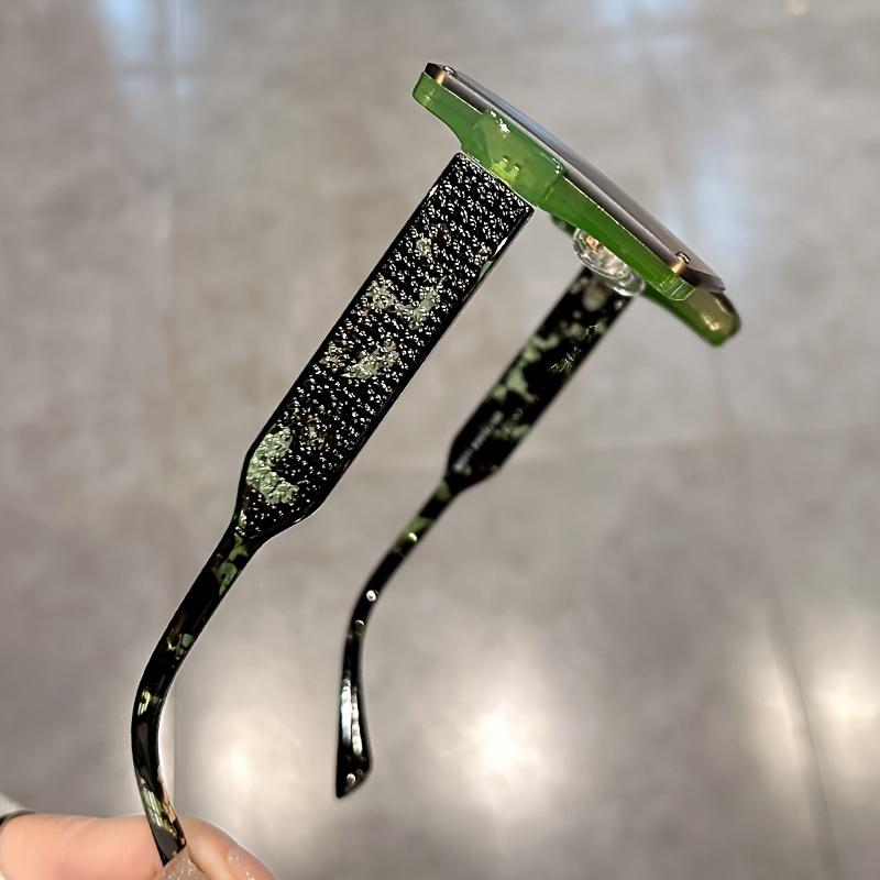 Oversized rimless for women men casual gradient fashion Anti glare shades for vacation beach party