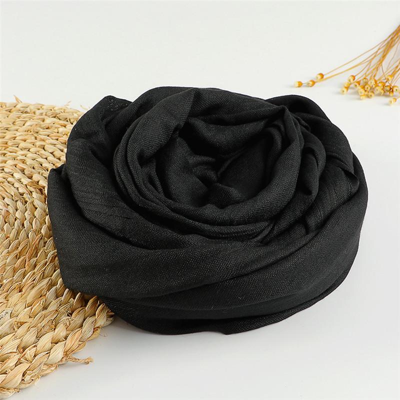 37 Color Plain Big Size Fringe Cotton Viscose Scarf Lady Warme Soft Shawls And Wraps Pashmina Stole Female Kerchief Muslim Hijab