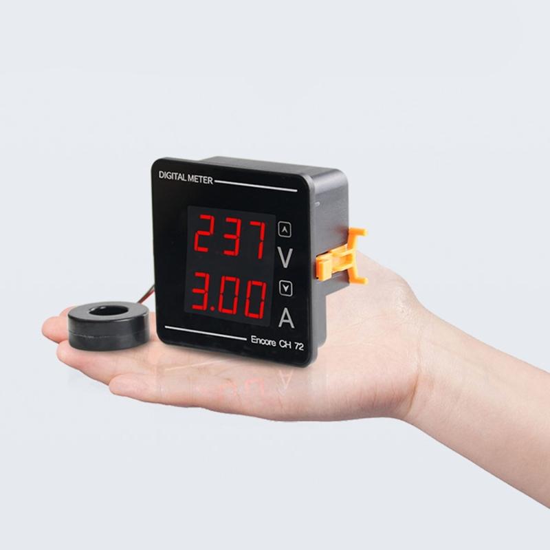 2in1 AC50-500V AC1-120A Voltmeter Amperemeter LED-Anzeige Ampere-Volt-Meter-Detektor Digitaler Spannungsstrom-Messgerät Tester Messgerät