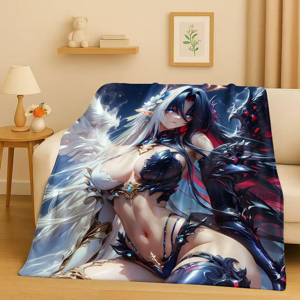 26 Style Sexy Bikini Girls Cartoon Anime Characters Flannel Blanket,Soft Plush Throw for Home Bedroom Bed Sofa Cover Trave Gift