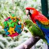 Bird Toys Wooden Blocks Wood Stars Leather Toy Bird Chewing Teether Parrot Cage Bite Activities Wear Resistant For Large Macaws
