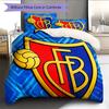 FC Basel Pattern Bedding Home Decoration Birthday Gift (1 * Duvet Cover + 2 * Pillowcase, Without Core)